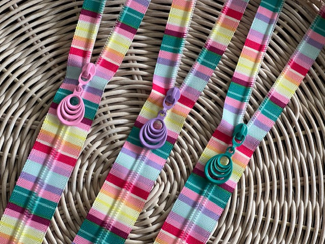 #5 Zipper Summer Stripes 1m, 3m, 5m bundles