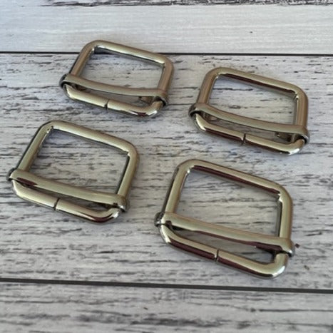 6 Fibbie Piatte Tri-Glide In Metallo Per Regolazione Cinghie, Varie Misure | Oro Chiaro, Nichel E Nero Pistola | Per Cinture, Borse, Zaini E Collari Fai-da-te