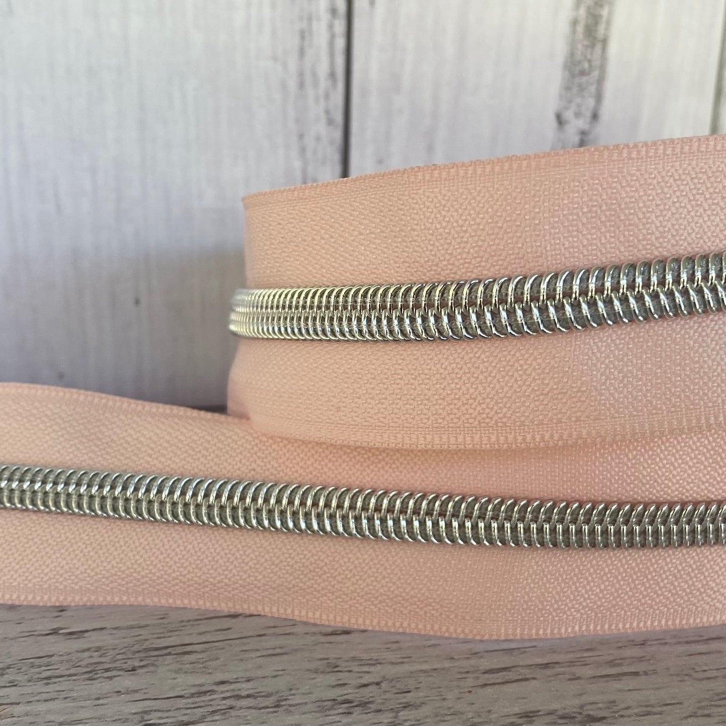 #5 zipper tape almost apricot 1, 3, 5and 10 metre bundles available