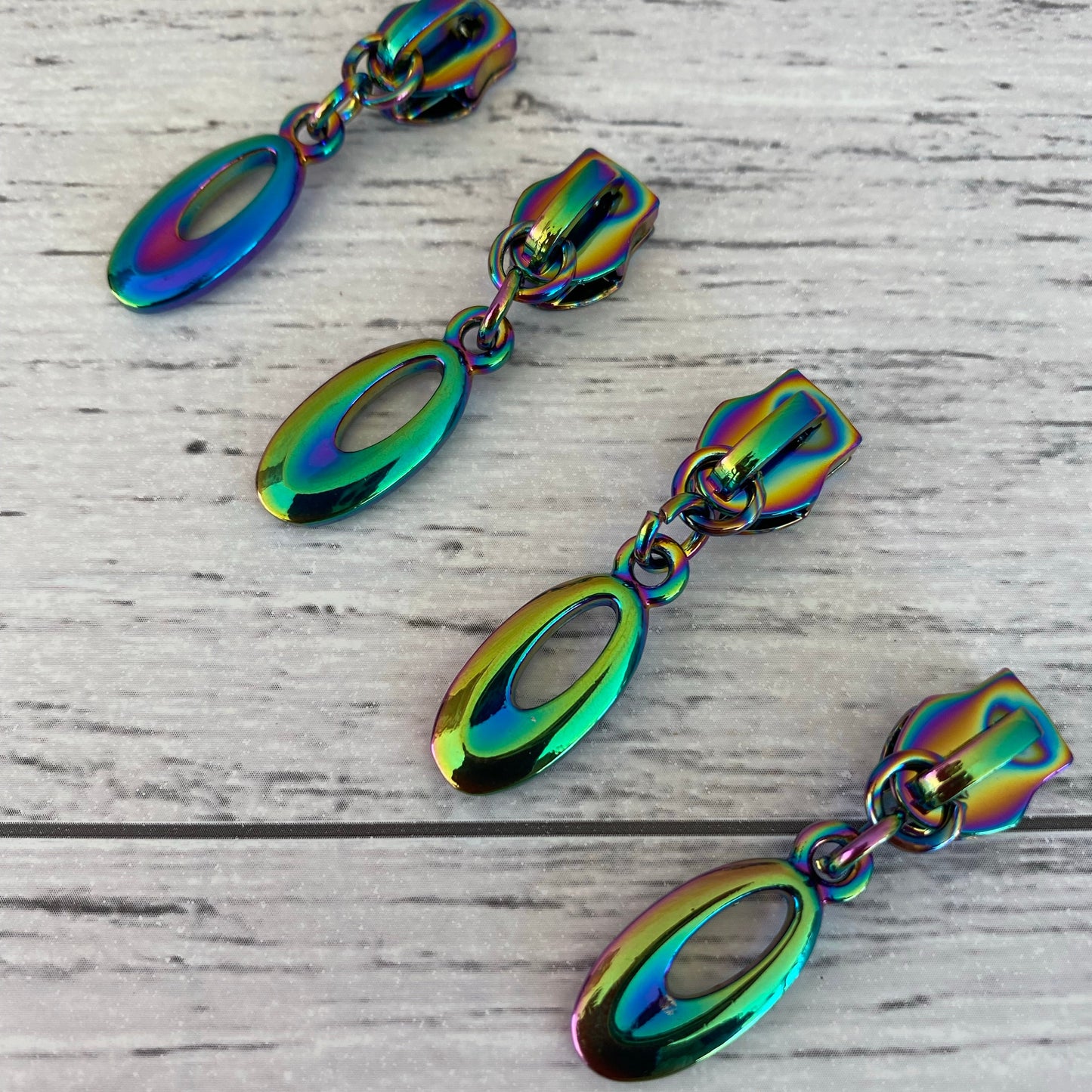 Bag making Tear drop zipper pulls #5 Rainbow