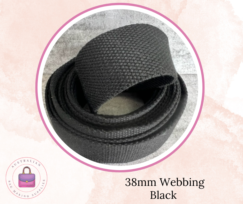 thumbnail image 2 of 32.8Yards 10 Colors Cotton Webbing 1.5 Inch Wide Heavy Polycotton Webbing Strap Bag Handles Webbing Cloth Tote Bags Leash Straps Diy Accessories Blue 2 of 14